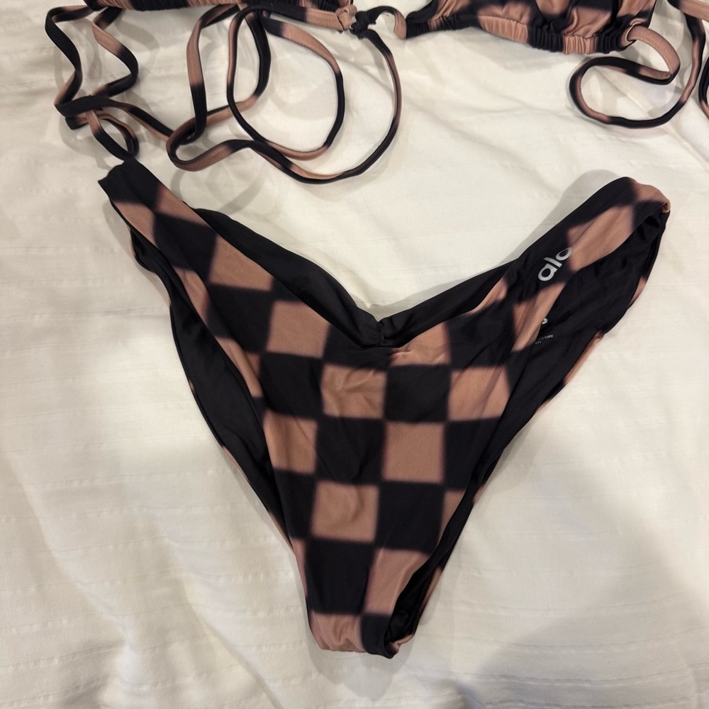 Frankie's Bikinis alo Checkered Wrap Bikini - Picture 3 of 6